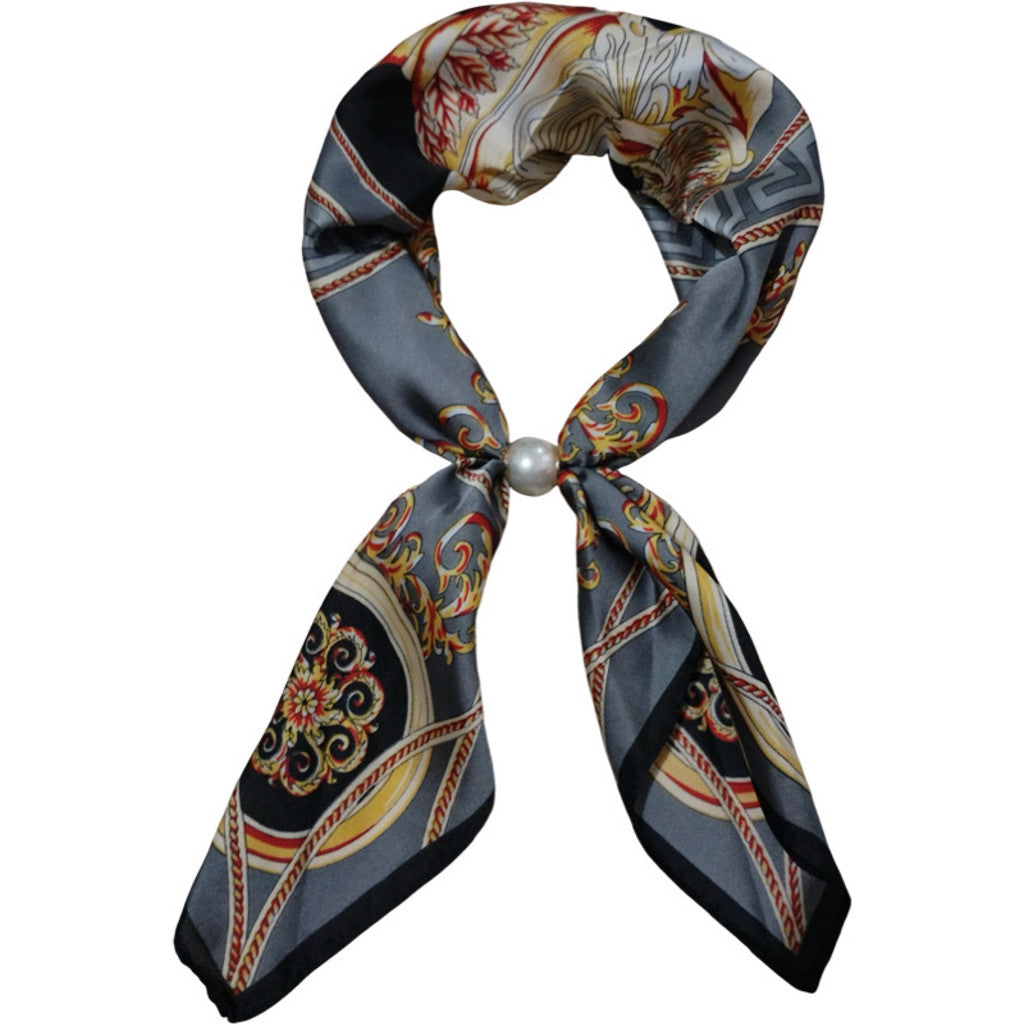 Scarf T&S Aliki Scarf w. magnetic pearl Scarf Multi 4