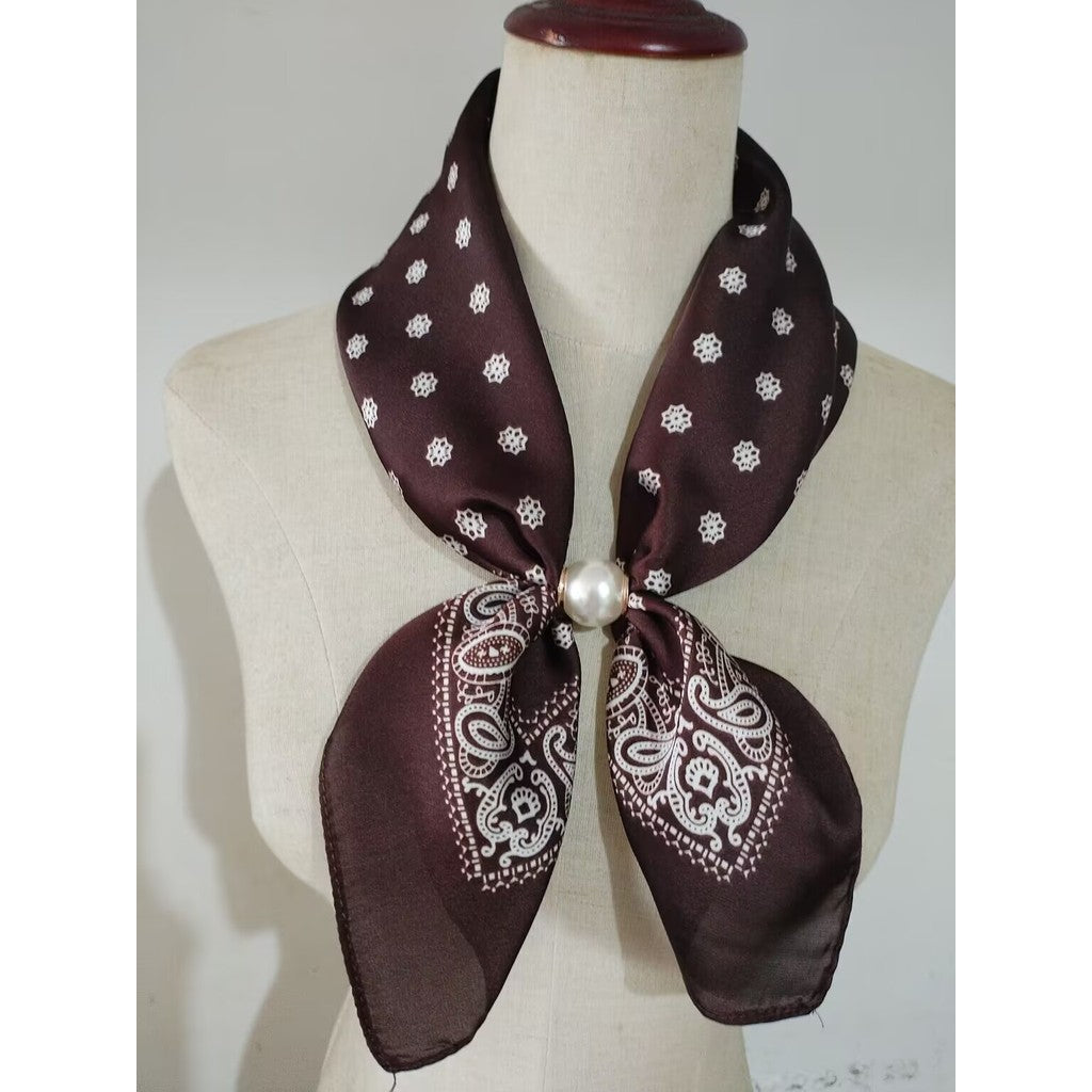 Scarf T&S Aliki Scarf w. magnetic pearl Scarf aw10