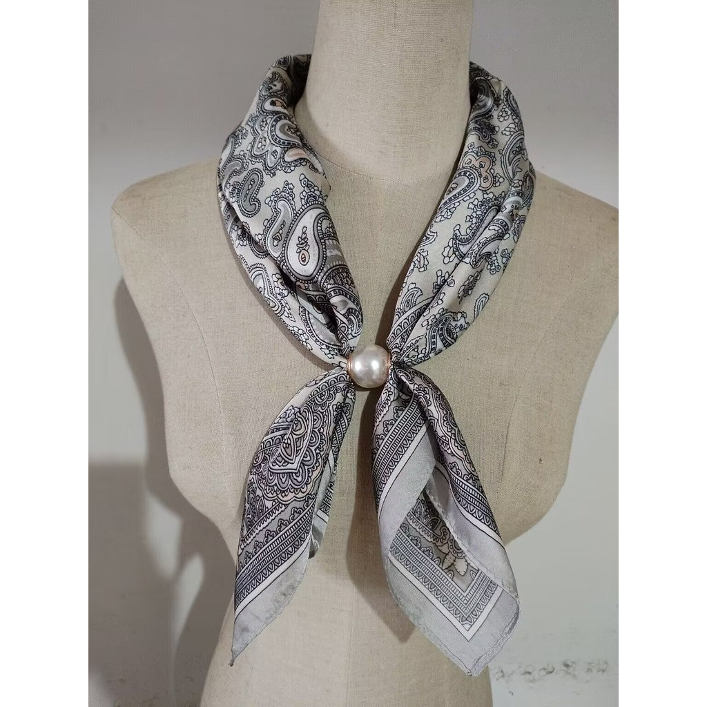 Scarf T&S Aliki Scarf w. magnetic pearl Scarf aw17