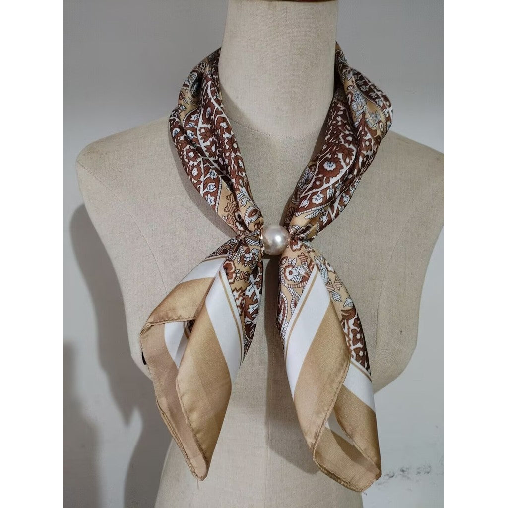 Scarf T&S Aliki Scarf w. magnetic pearl Scarf aw5