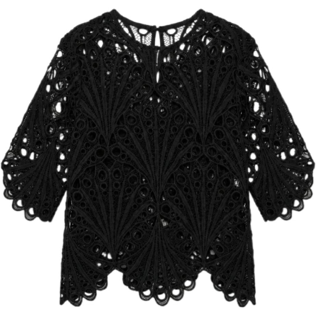 Clothing T&S Alvilda Lace Blouse Blouse Black