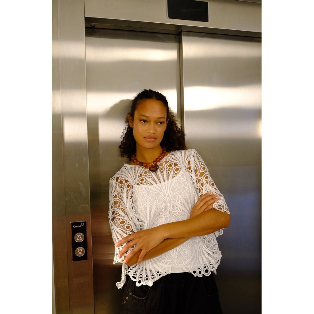 Clothing T&S Alvilda Lace Blouse Blouse White