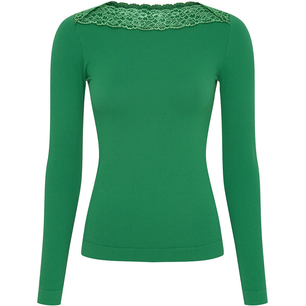 Microfiber T&S Anita rib T-shirt LS Top LS Felce