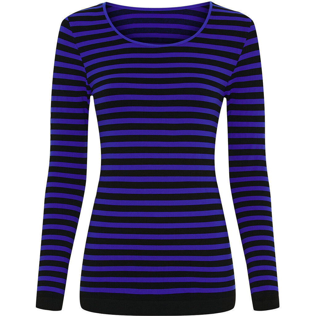 Microfiber T&S Arianna T-Shirt LS T-shirt LS Nero/bluette