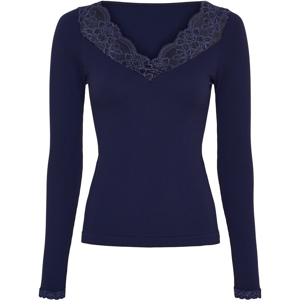 Microfiber T&S Belen Blouse Costina LS T-shirt LS Blu