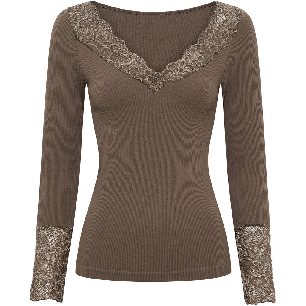 Microfiber T&S Belen Blouse Costina Lace LS T-shirt LS Noce