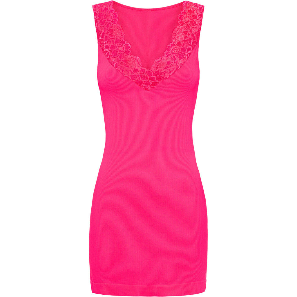 Microfiber T&S Belen rib v-lace top Plus Rib Top Bubble fluo