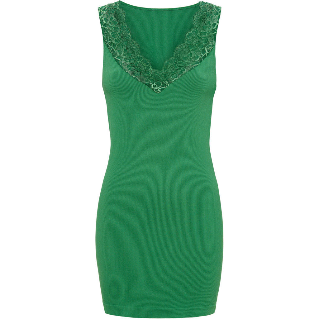 Microfiber T&S Belen rib v-lace top Plus Rib Top Felce