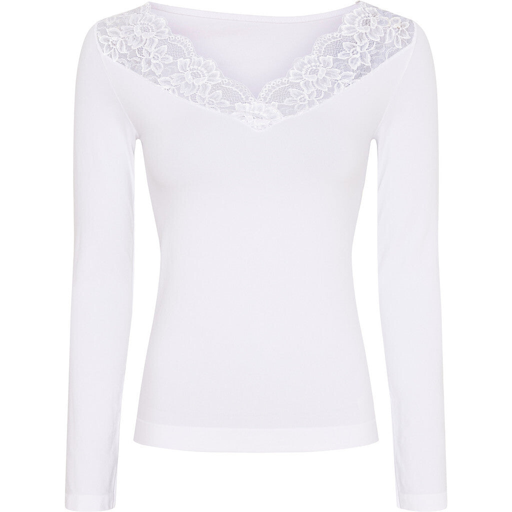 Microfiber T&S Belen v-lace Top LS Top LS Bianco