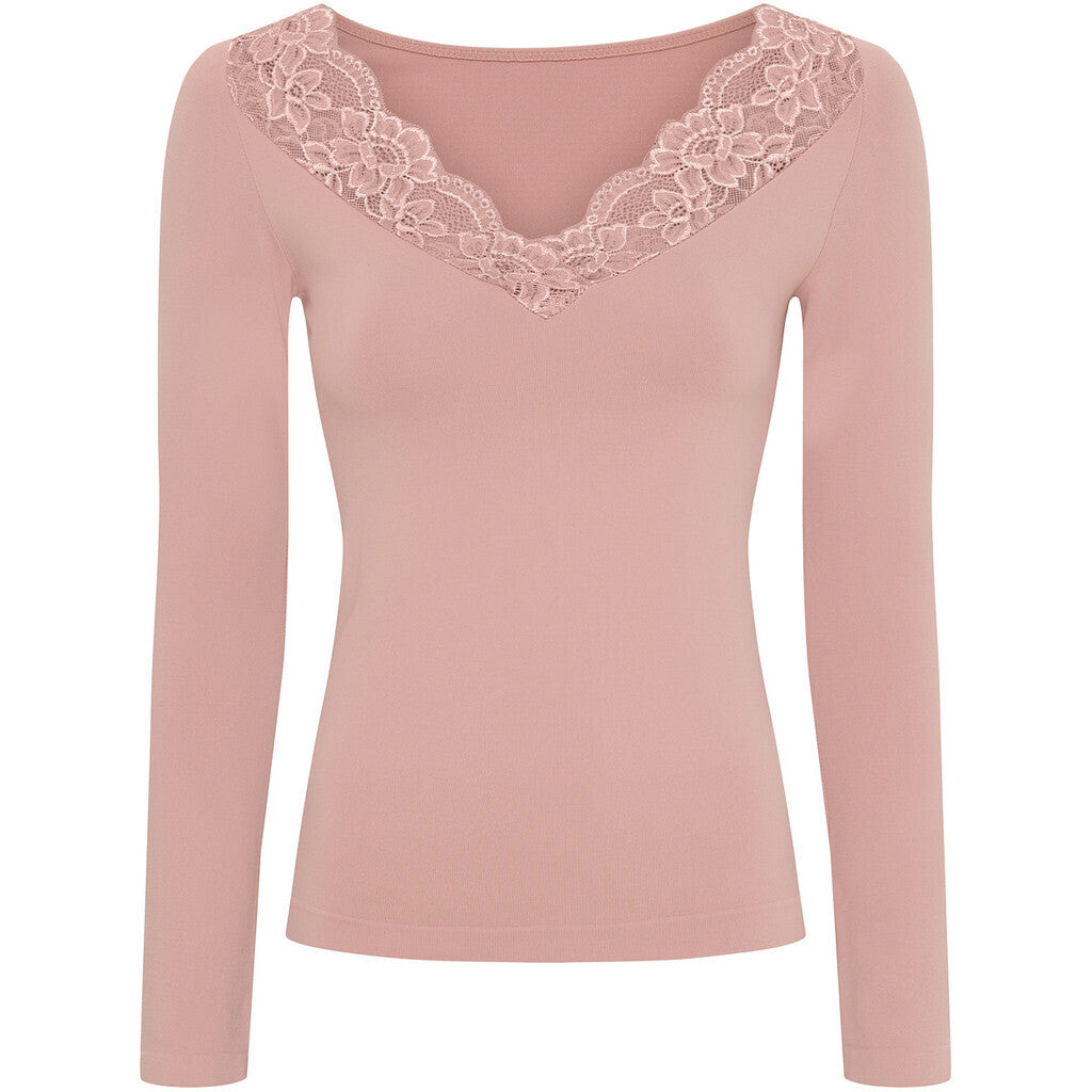 Microfiber T&S Belen v-lace Top LS Top LS Rosa antico