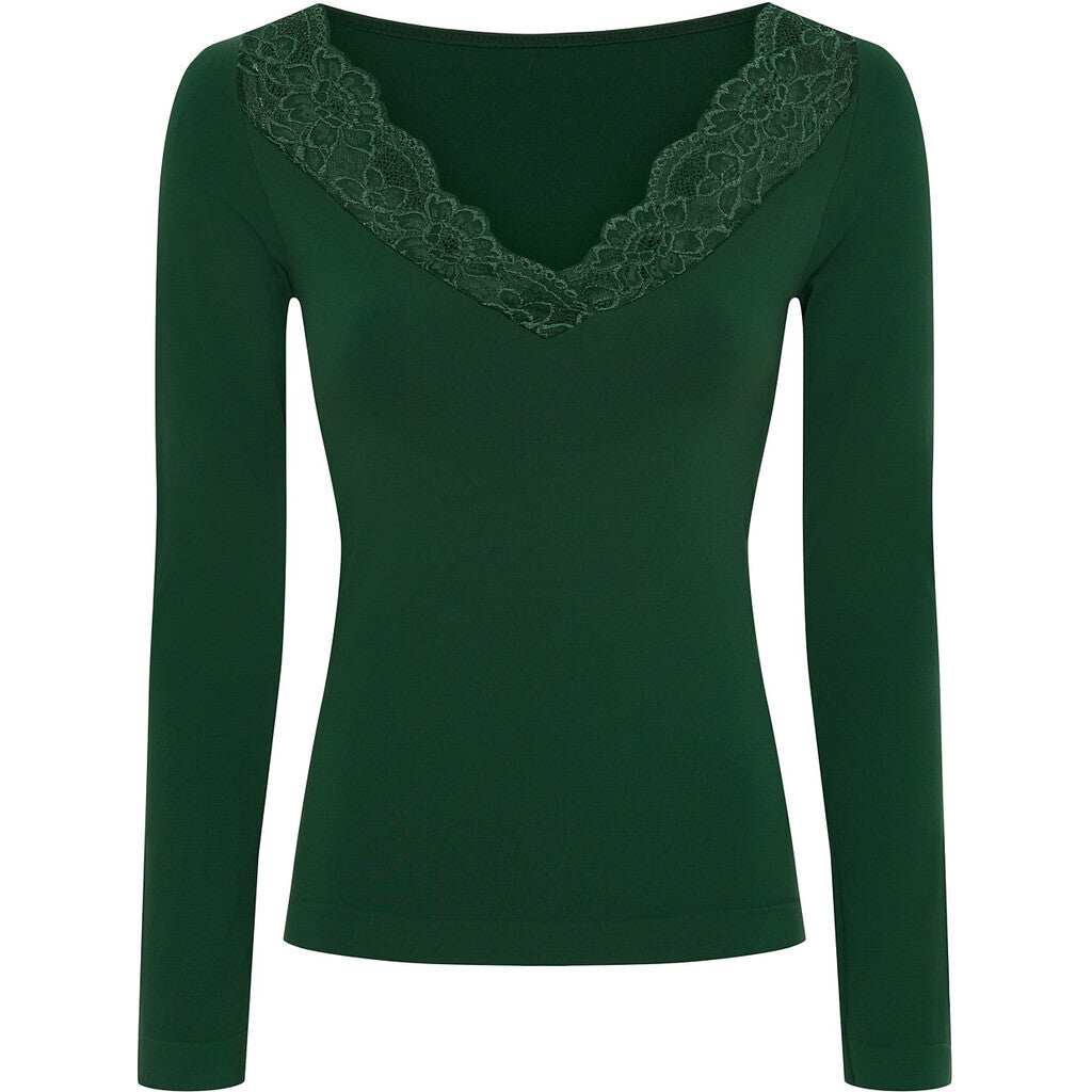 Microfiber T&S Belen v-lace Top LS Top LS Verde scuro