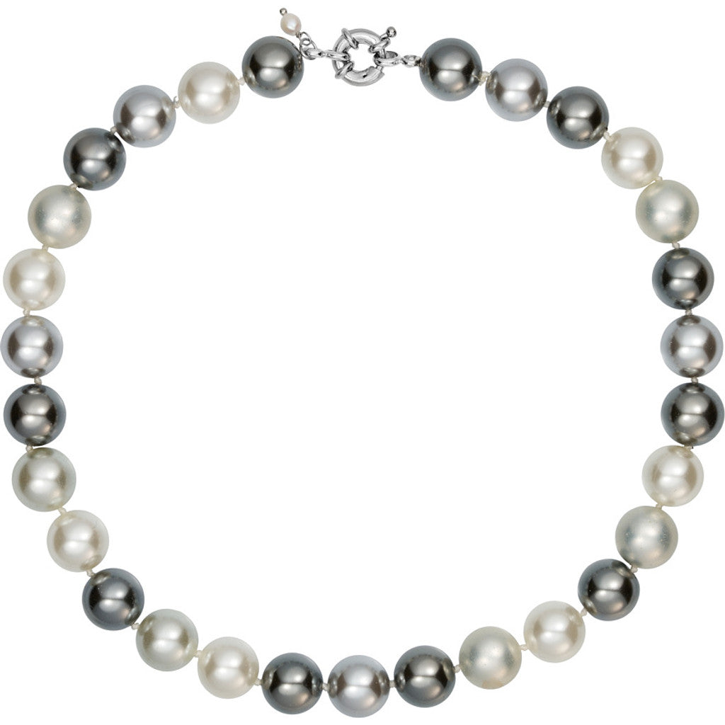 Jewelry T&S Berna Shell Necklace Necklace Grey/darkgrey/white