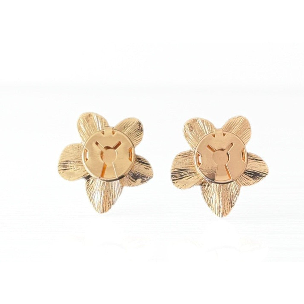 Jewelry T&S Button Cover Flower 2 pcs Botton Cover Gold