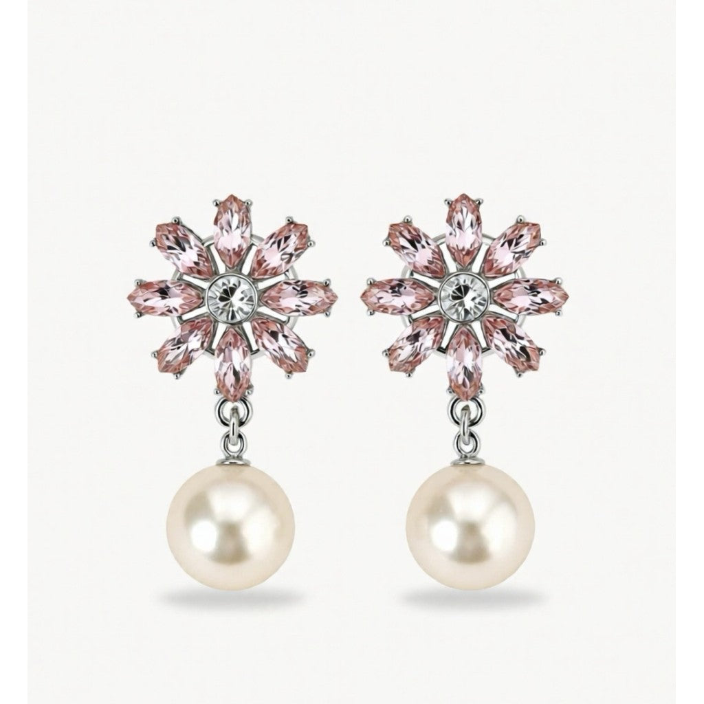 Jewelry T&S Button Cover Pandora 2 pcs Botton Cover Rose-silver