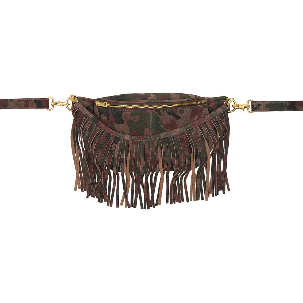 Access T&S Camouflage fringe bumbag suede Bumbag Camouflage