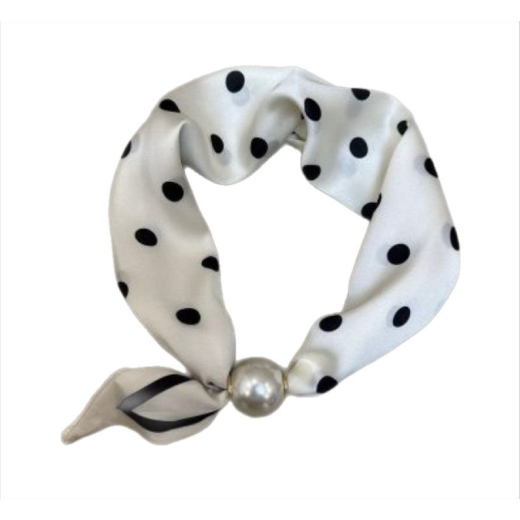 Scarf T&S Chloe Scarf w. magnetic pearl Scarf Dot