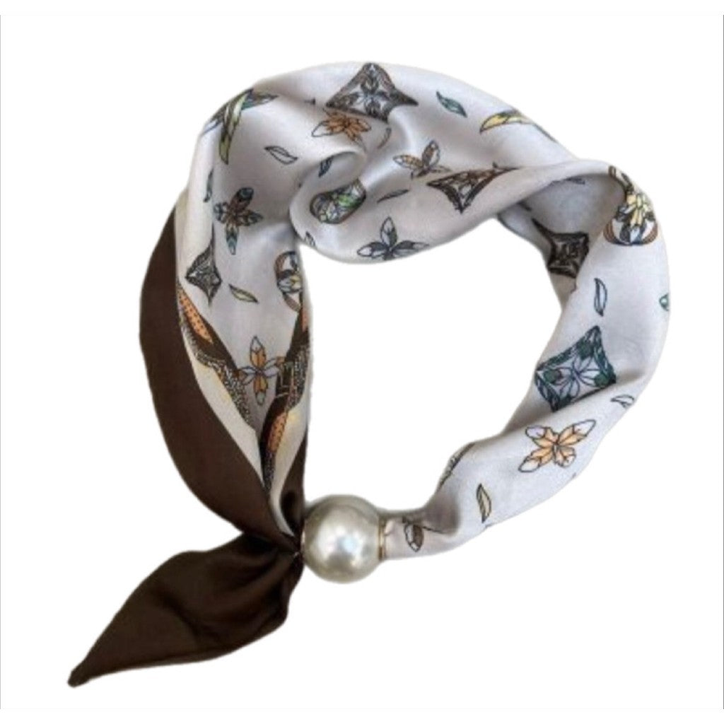 Scarf T&S Chloe Scarf w. magnetic pearl Scarf Figures