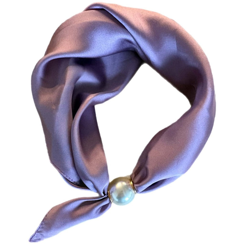 Scarf T&S Chloe Scarf w. magnetic pearl Scarf Lavender