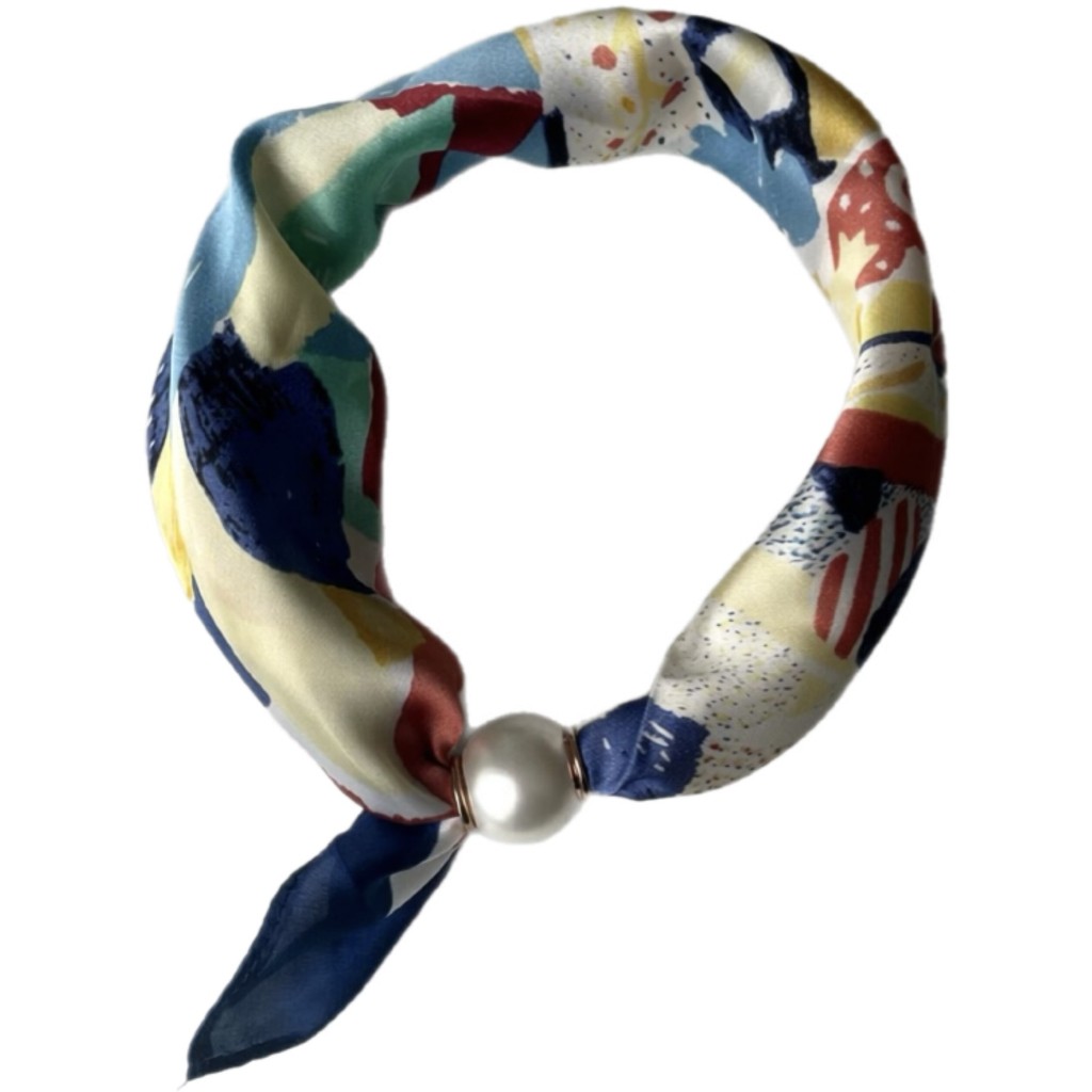 Scarf T&S Chloe Scarf w. magnetic pearl Scarf Multi 2