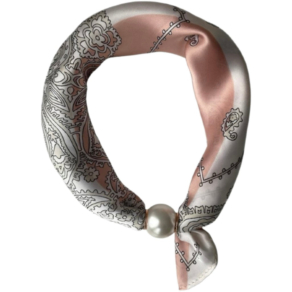 Scarf T&S Chloe Scarf w. magnetic pearl Scarf Multi 3
