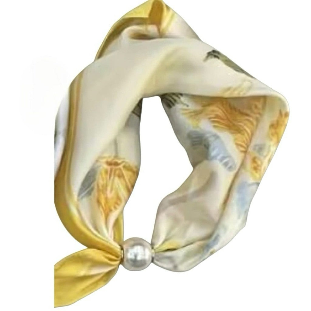 Scarf T&S Chloe Scarf w. magnetic pearl Scarf Multi 4