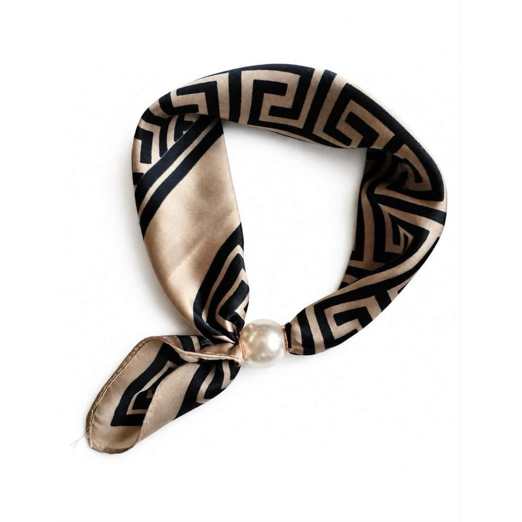 Scarf T&S Chloe Scarf w. magnetic pearl Scarf aw16