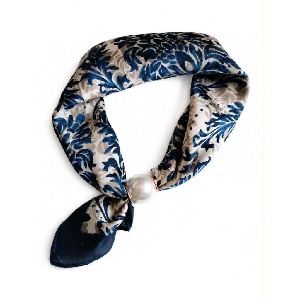 Scarf T&S Chloe Scarf w. magnetic pearl Scarf aw18