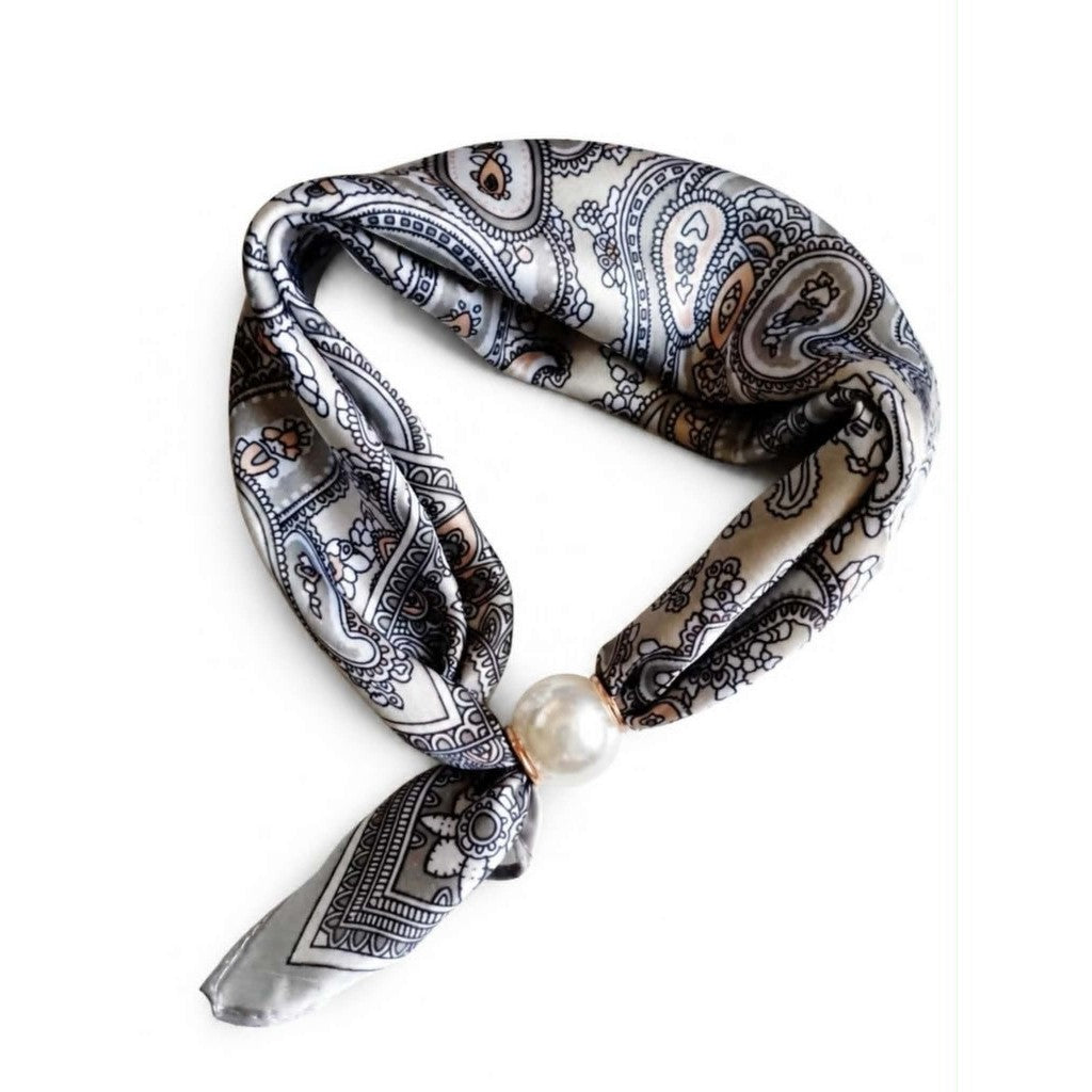 Scarf T&S Chloe Scarf w. magnetic pearl Scarf aw26