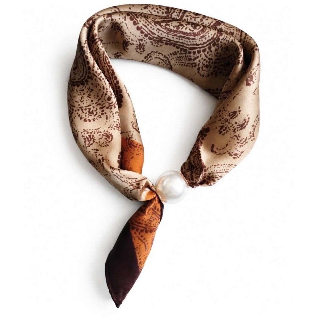Scarf T&S Chloe Scarf w. magnetic pearl Scarf aw4