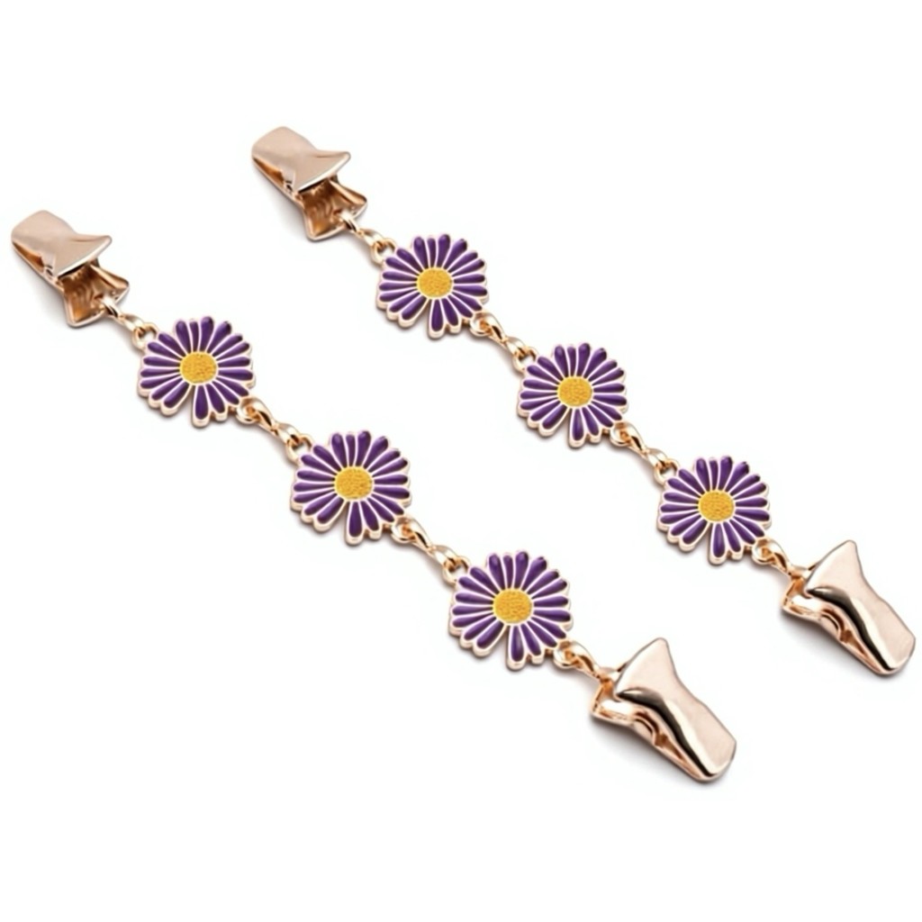 Jewelry T&S Clothing Clips Daisie 2 pcs Clothing Clips Purple