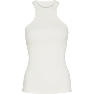 Microfiber T&S Costina rib Halterneck Rib Top Ivory