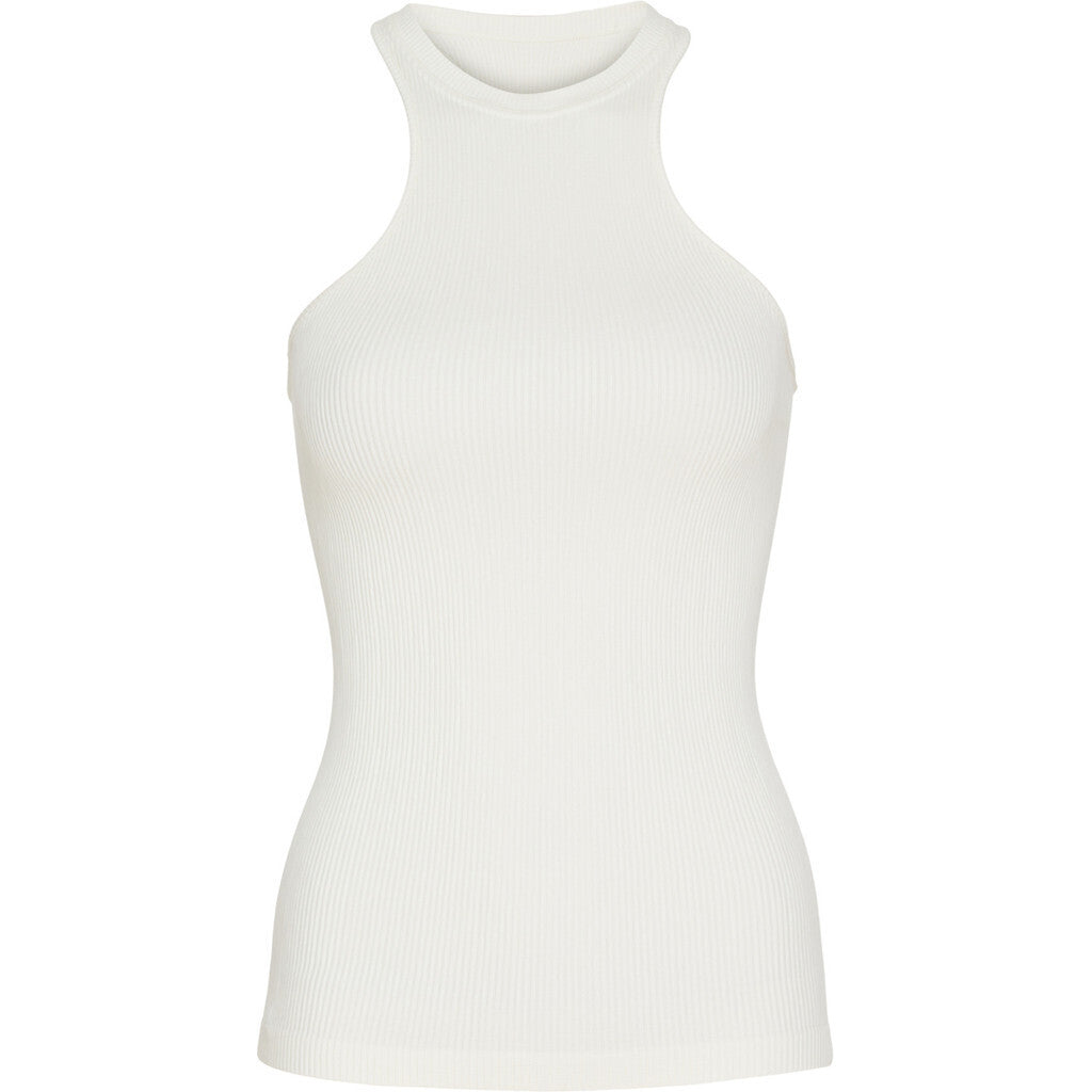 Microfiber T&S Costina rib Halterneck Rib Top Ivory