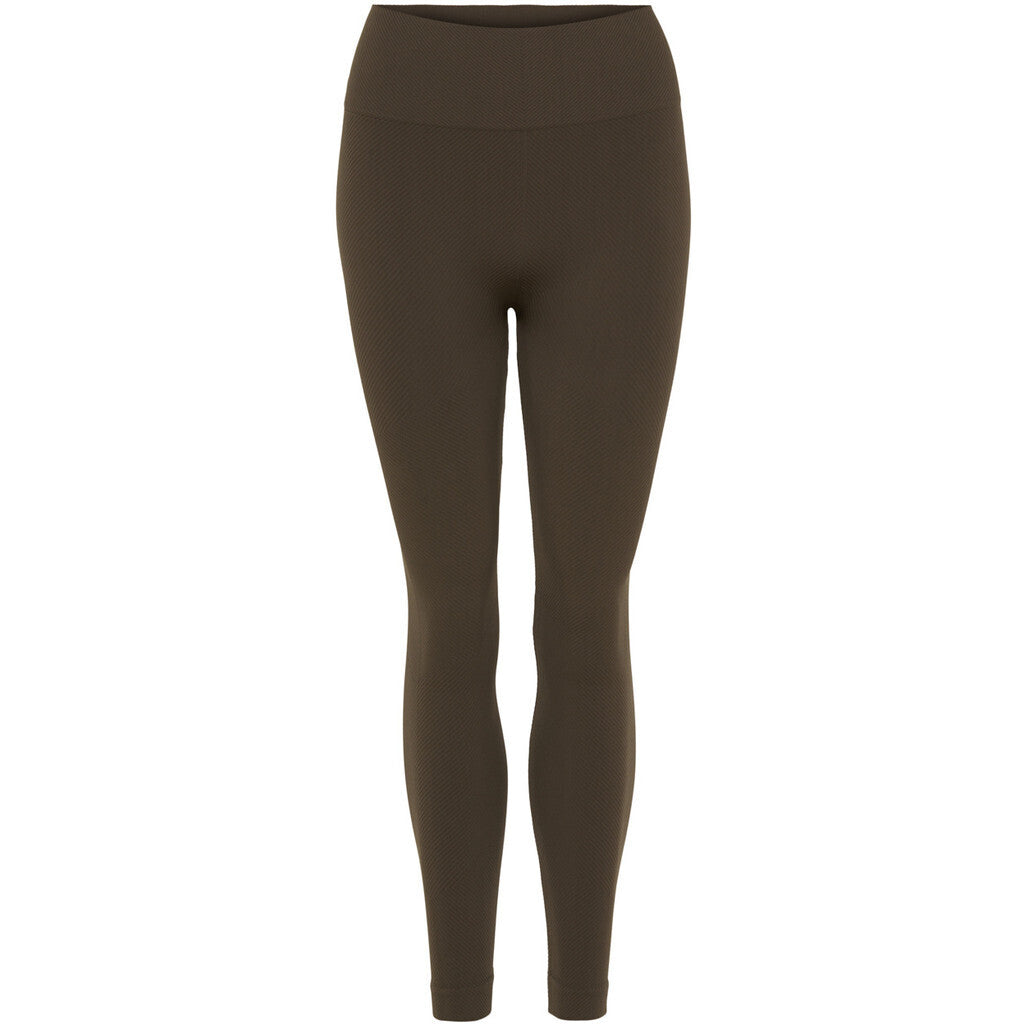 Microfiber T&S Costina rib Legging HW Leggings Caffe