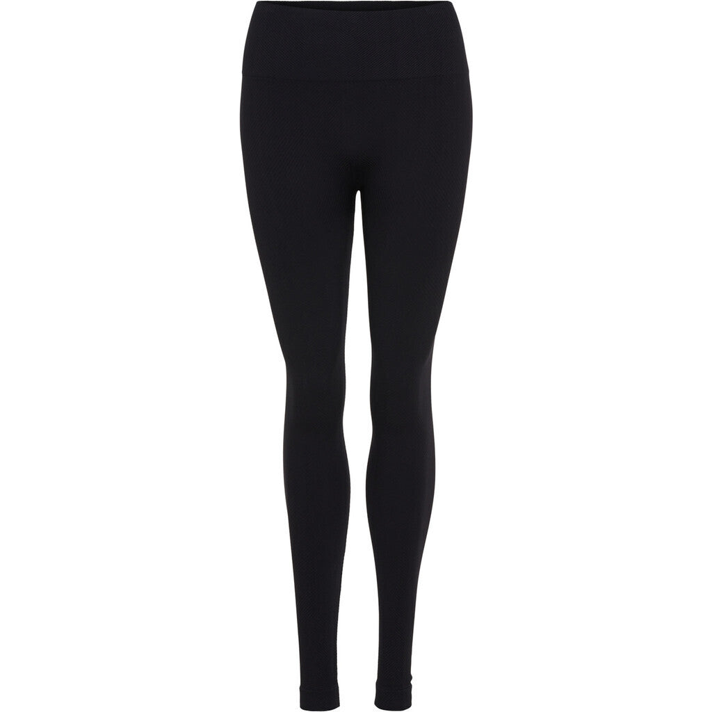 Microfiber T&S Costina rib Legging HW Leggings Nero