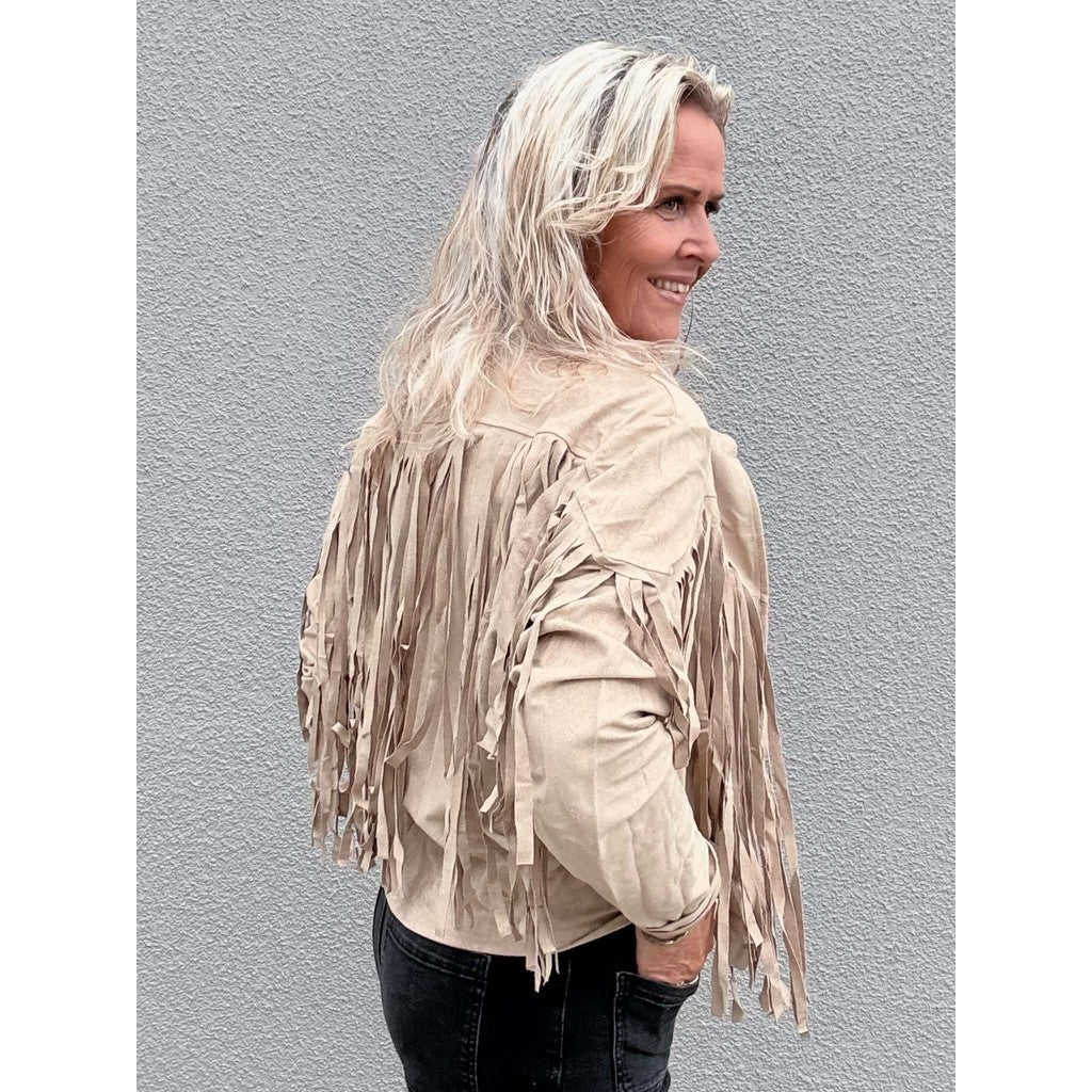 Clothing T&S Dolly Fringe Jacket Jacket Sand