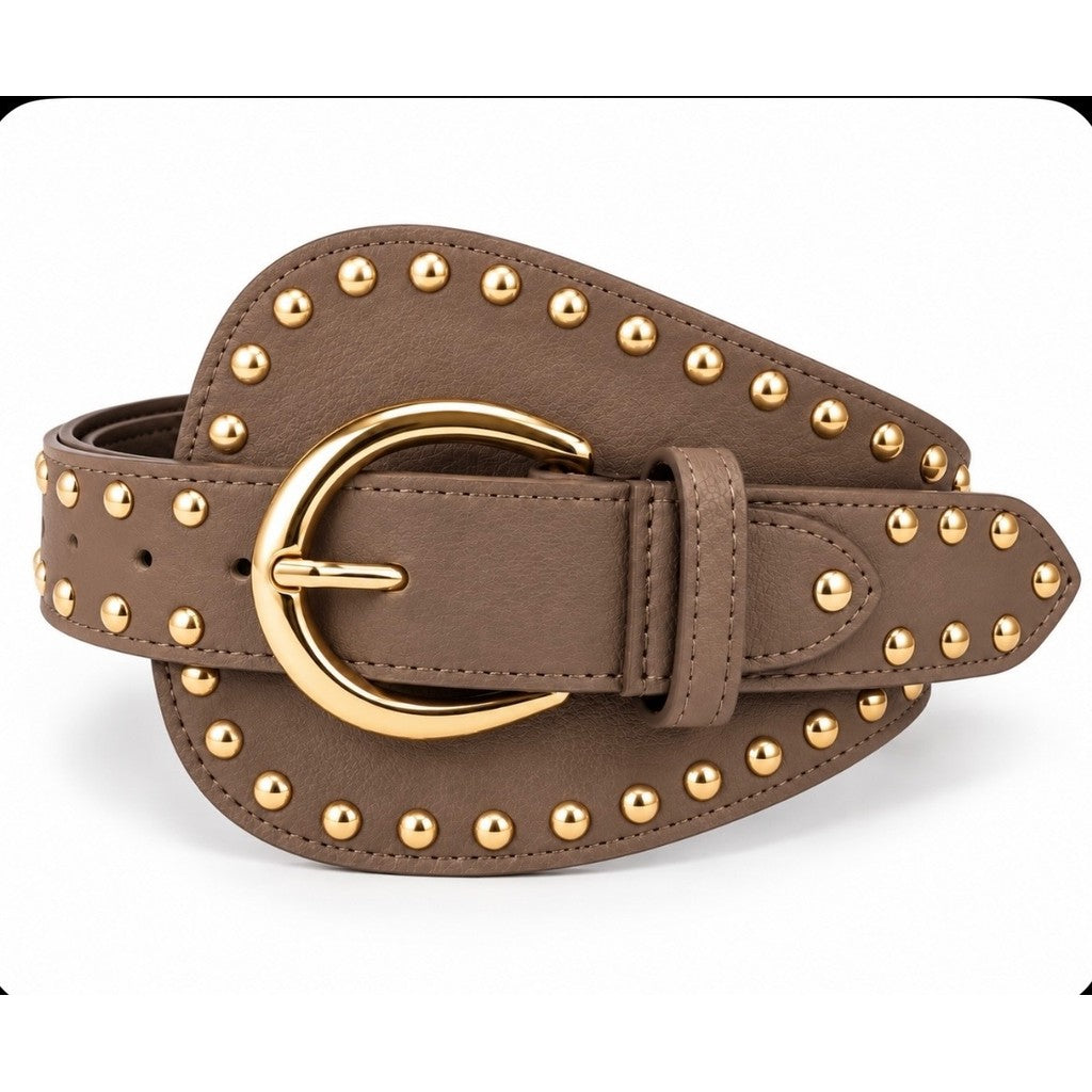 Access T&S Dunja Stud Belt Belt Taupe-gold