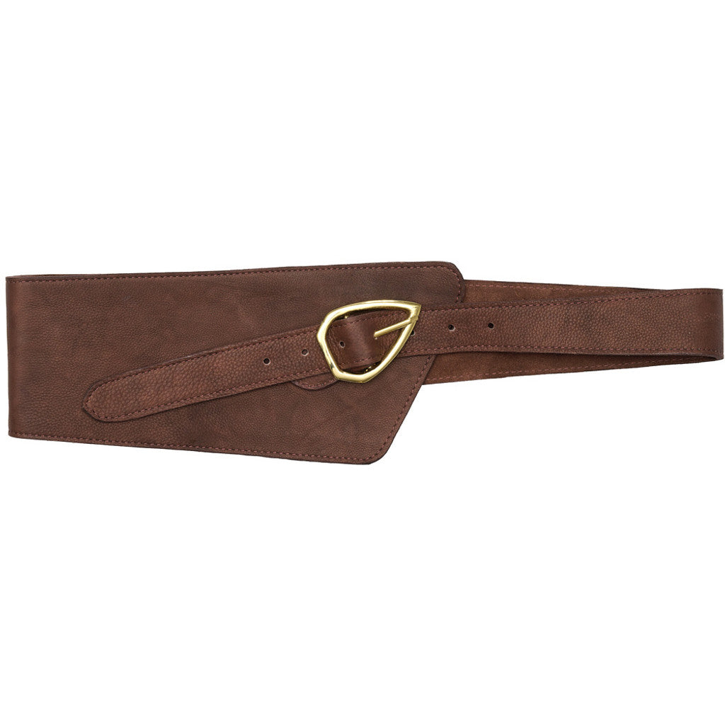 Access T&S Elle Wide Belt Belt Chokolate-13-gold