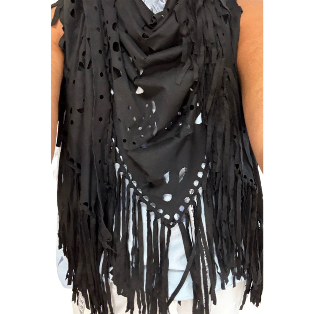 Scarf T&S Ellie Fringe Scarf Scarf Black