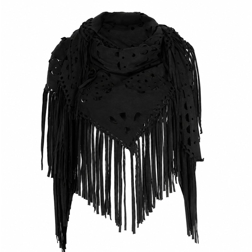 Scarf T&S Ellie Fringe Scarf Scarf Black