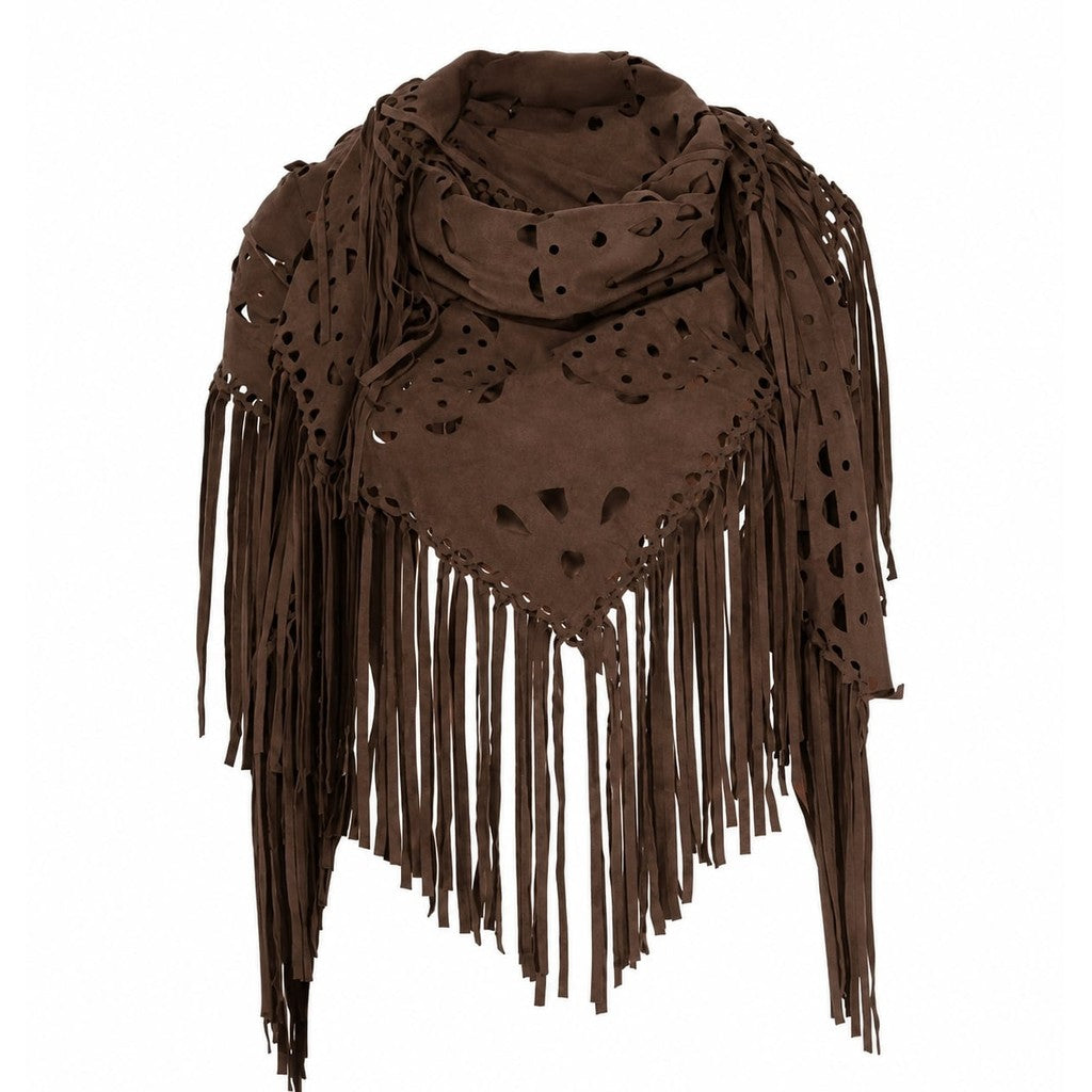Scarf T&S Ellie Fringe Scarf Scarf Coffee
