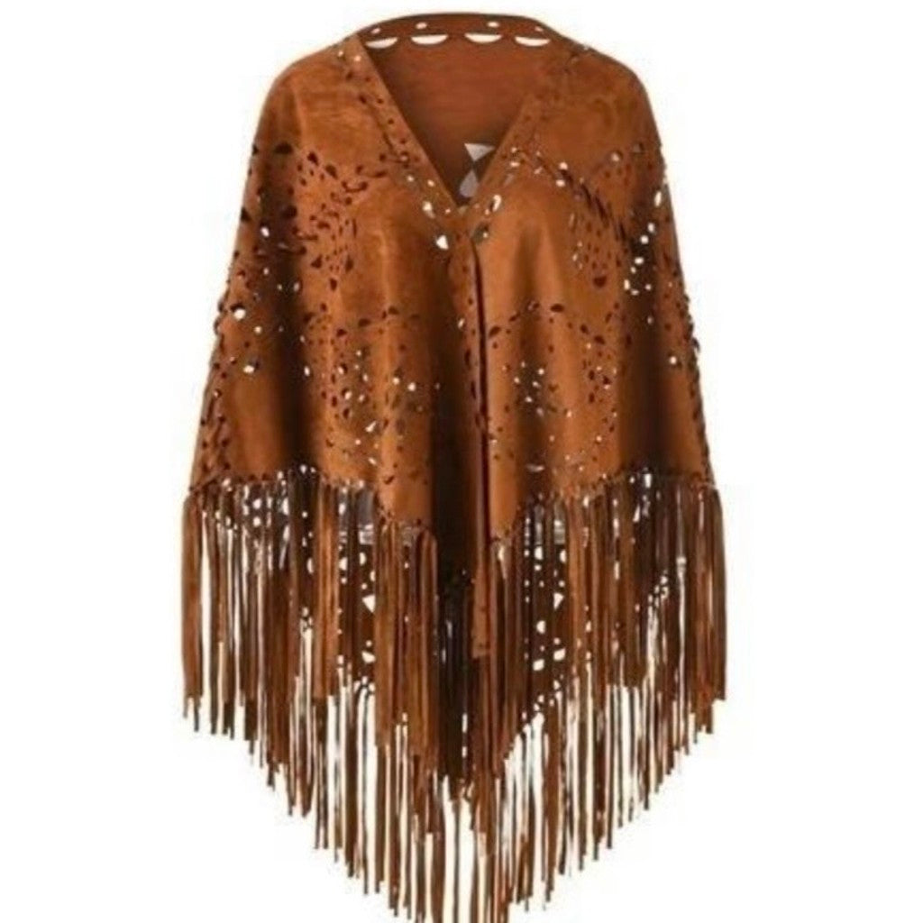 Scarf T&S Ellie Fringe Scarf Scarf Cognac