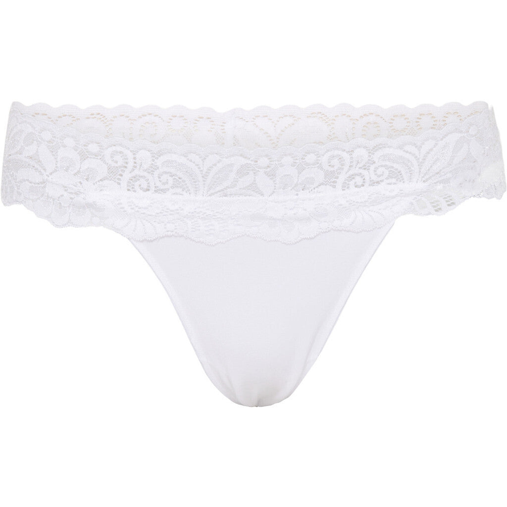 Microfiber T&S Eva lace String Panties Bianco