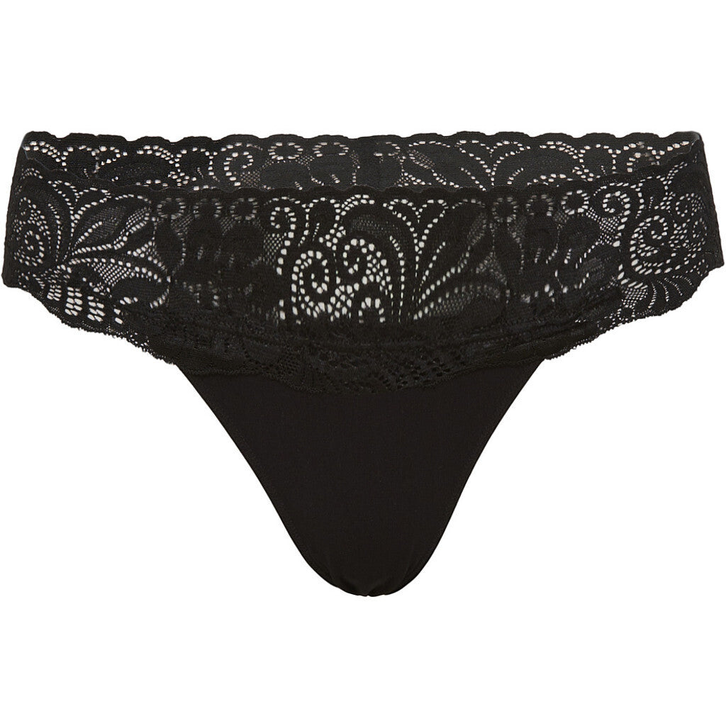Microfiber T&S Eva lace String Panties Nero