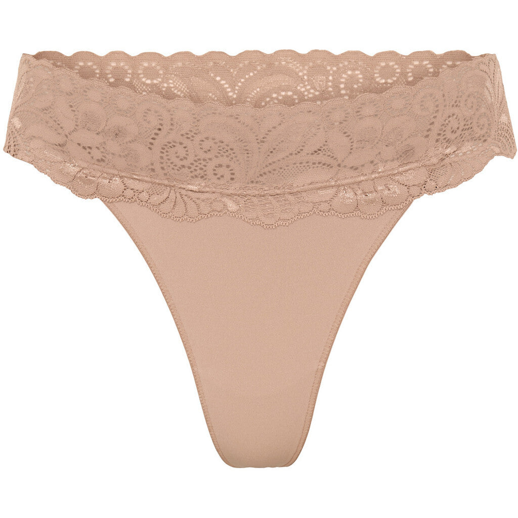 Microfiber T&S Eva lace String Panties Nudo