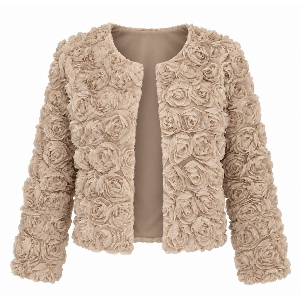 Clothing T&S Evana Flower Jacket Jacket Latte
