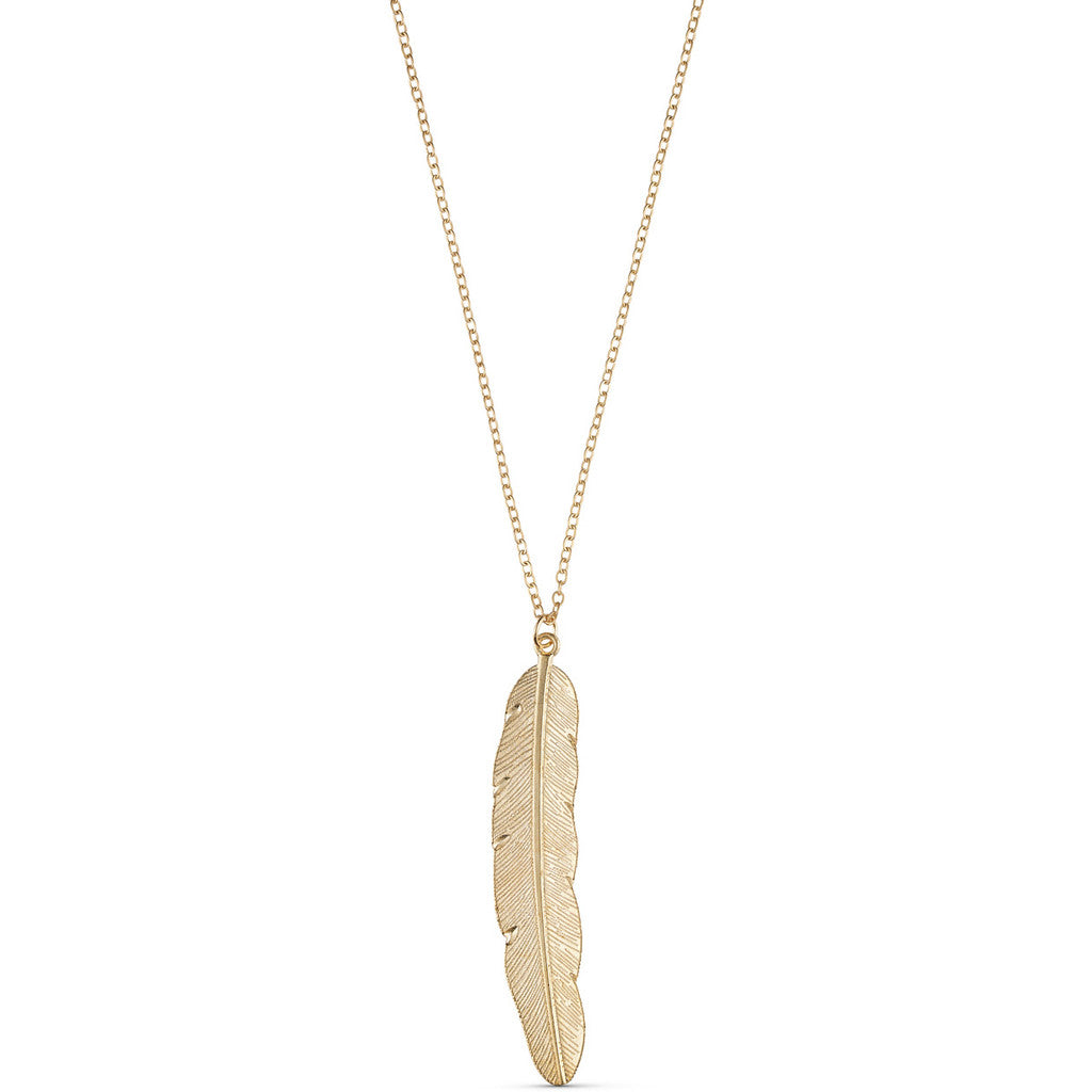 Jewelry T&S Feather Necklace Necklace Gold