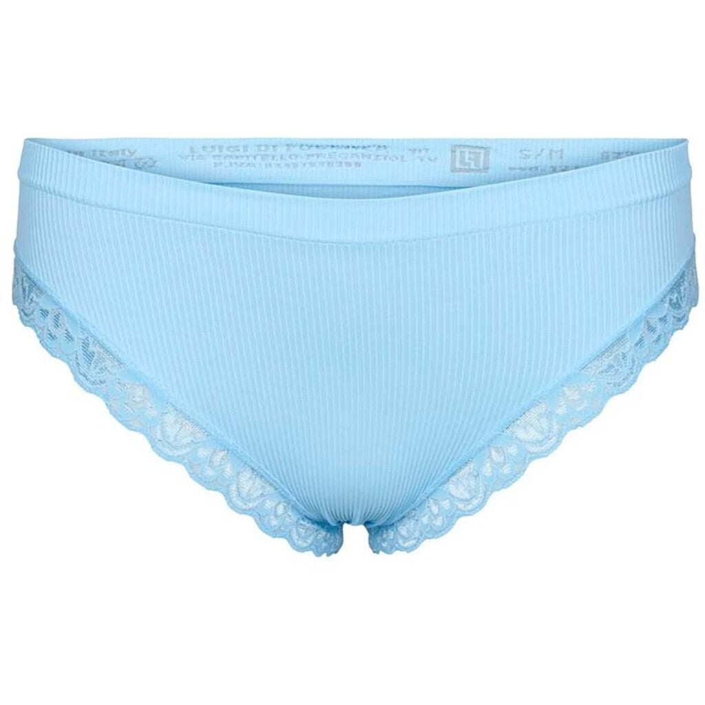 Microfiber T&S Feline rib Panties Panties Azzurro