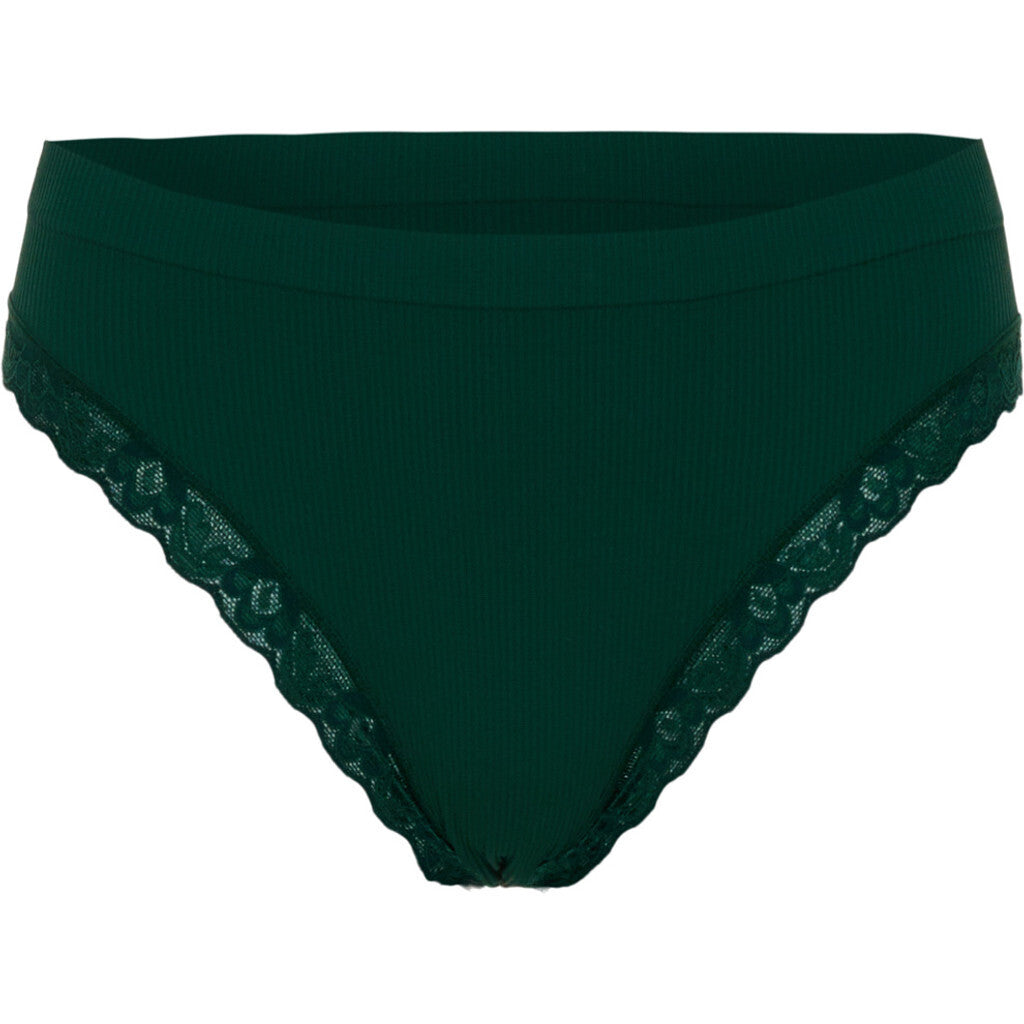 Microfiber T&S Feline rib Panties Panties Verde scuro