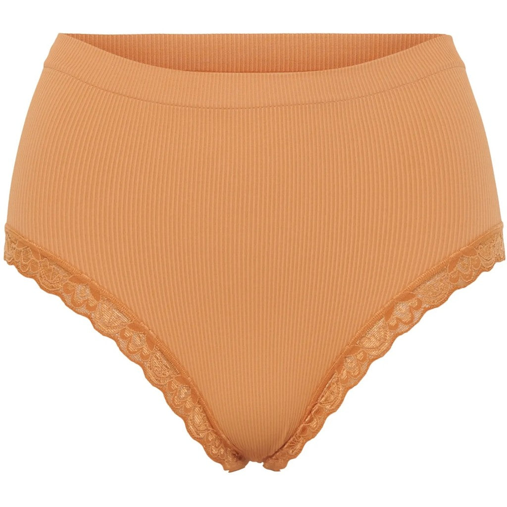 Microfiber T&S Feline rib midi Panties Panties Albicocca
