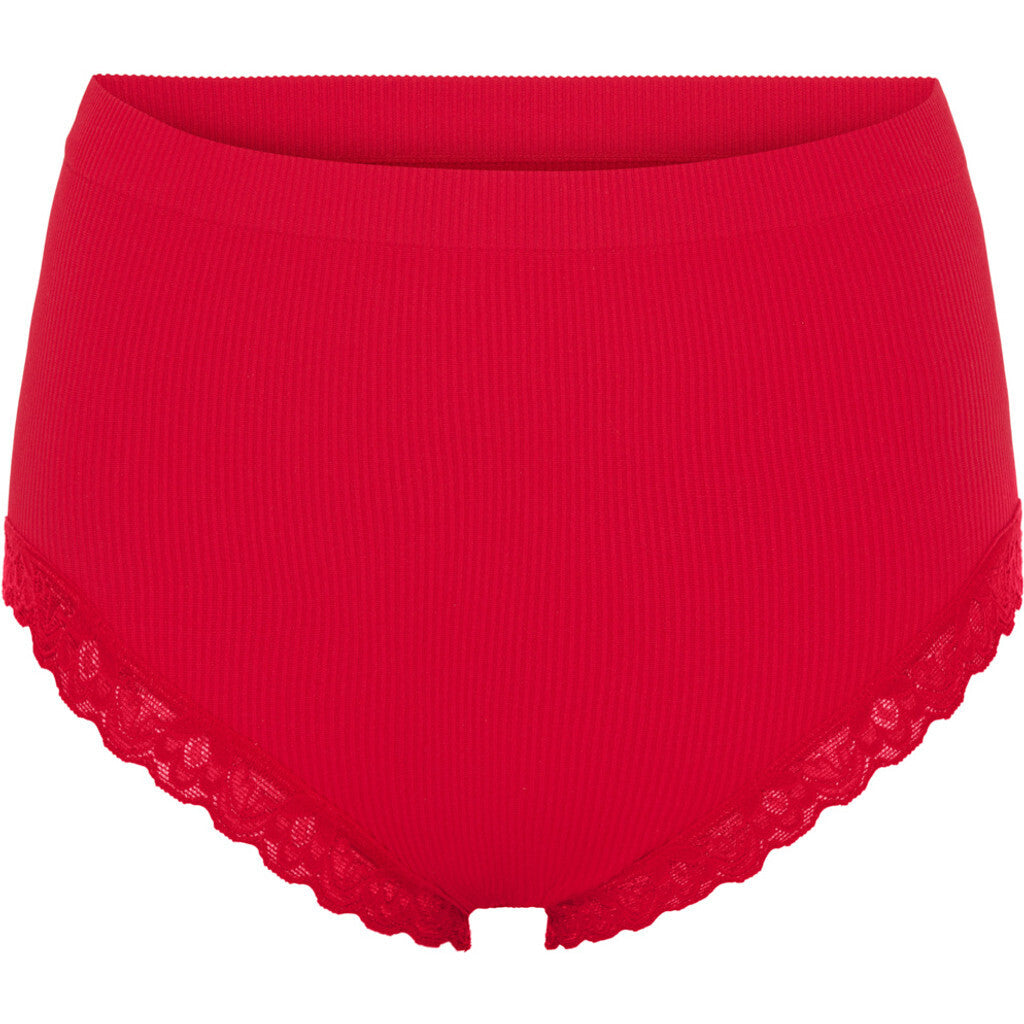 Microfiber T&S Feline rib midi Panties Panties Rosso